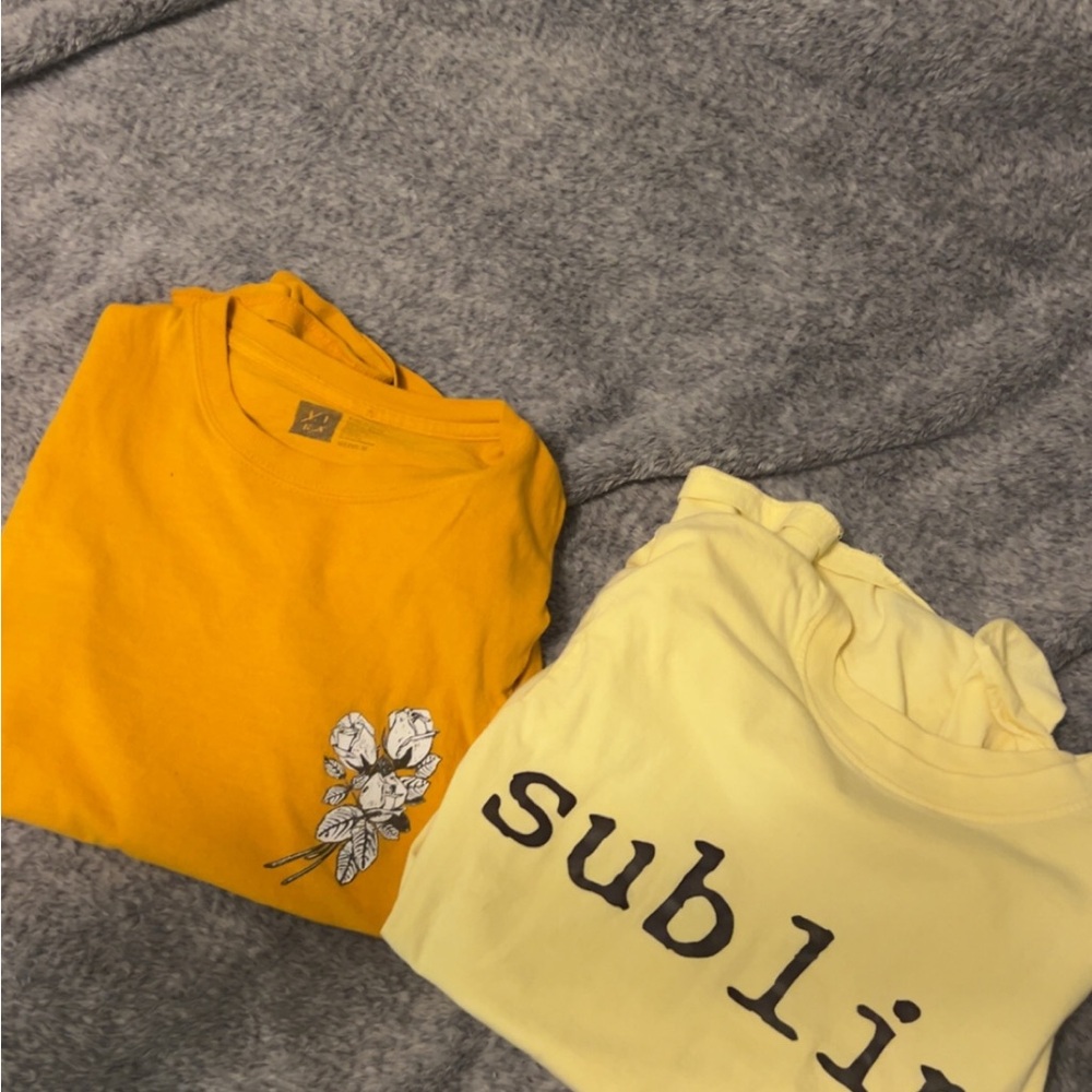 Yellow and Orange Graphic T-Shirts